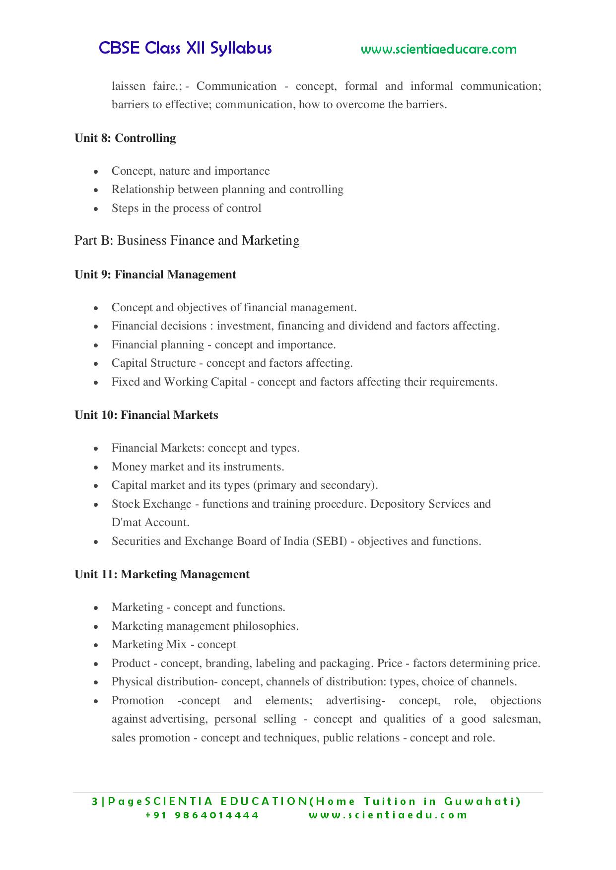 business studies class 12 pdf